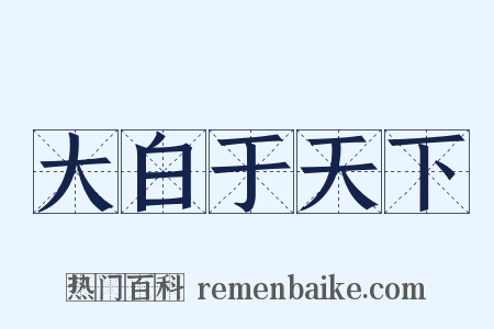大白于天下是什么意思的图片